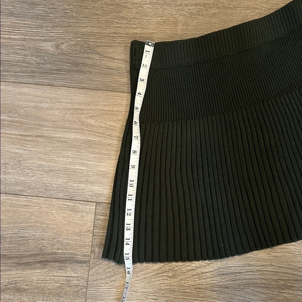 NWOT Aerie Olive Green  Ribbed Mini Skirt Women’s Size‎ Small Petite - Picture 5 of 7